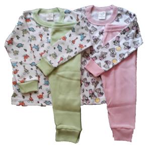 475 - Conjunto Camiseta com Calça Canelado Estampado - 1-2-3